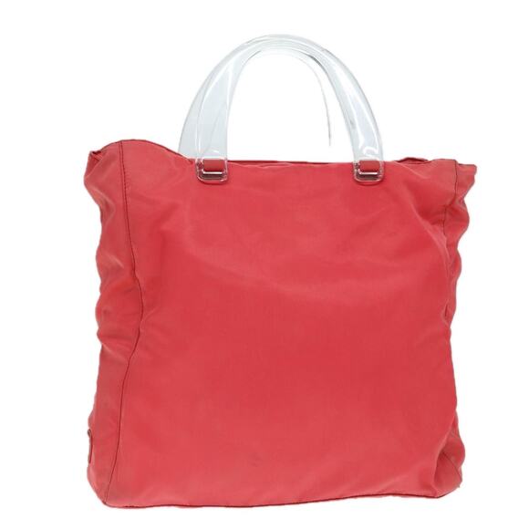 PRADA Hand Bag Nylon Pink Silver - Picture 1 of 10